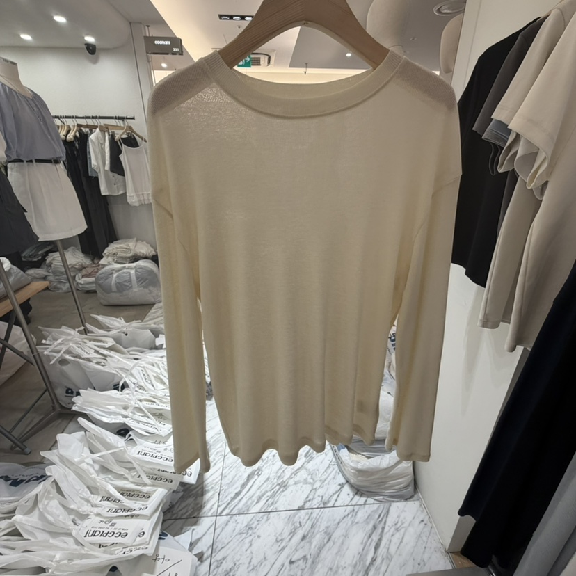 HOUSE OF/DE MERRY東大門直郵女士新品職業時尚長袖T恤HOUSE OF/DE MERRY長袖T恤圖色4米色