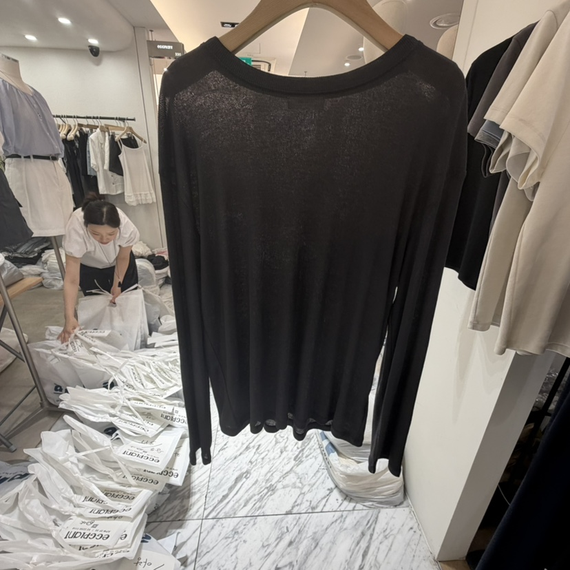 HOUSE OF/DE MERRY東大門直郵女士新品職業時尚長袖T恤HOUSE OF/DE MERRY長袖T恤圖色6墨色