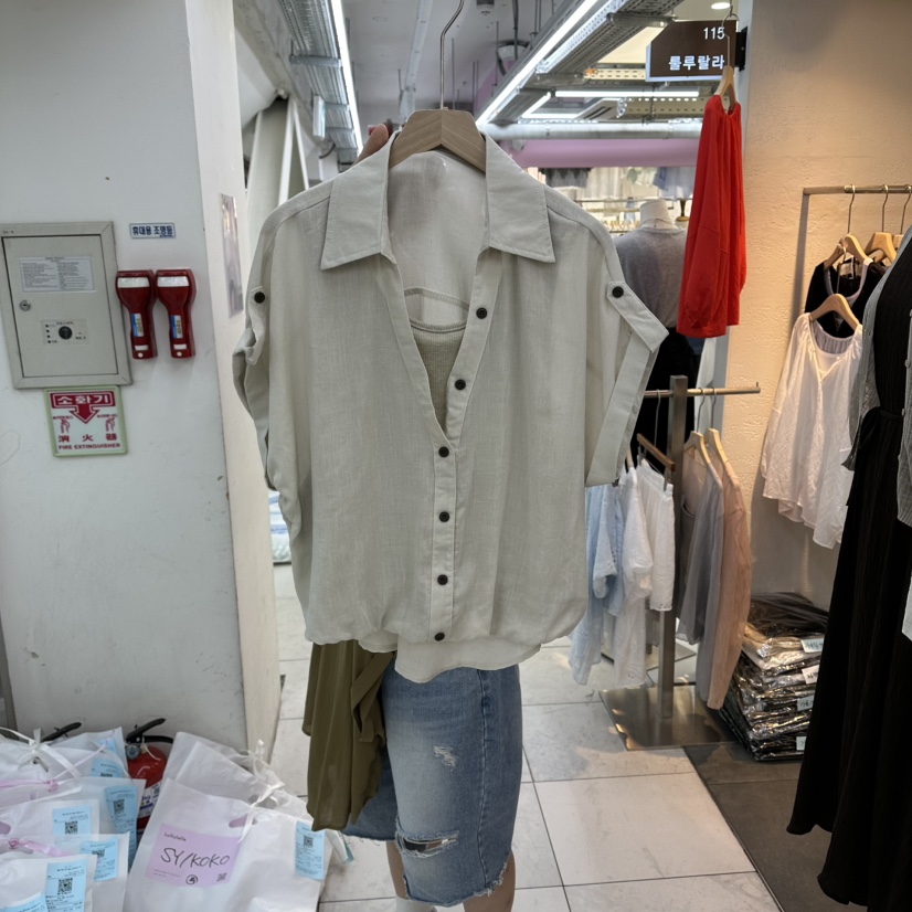 FLYFLY/LULULALLA/LIVE東大門直郵女士新款26春夏襯衫蕾絲衫假兩件FLYFLY/LULULALLA/LIVE襯衫/蕾絲衫圖色1