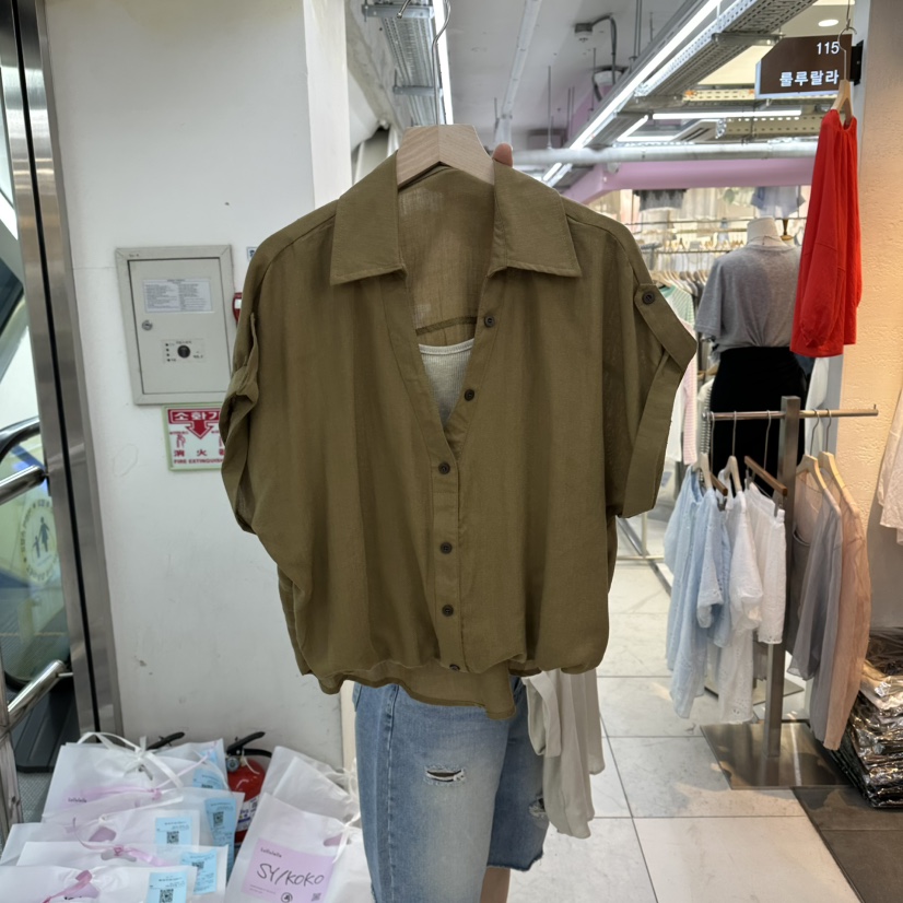 FLYFLY/LULULALLA/LIVE東大門直郵女士新款26春夏襯衫蕾絲衫假兩件FLYFLY/LULULALLA/LIVE襯衫/蕾絲衫圖色2