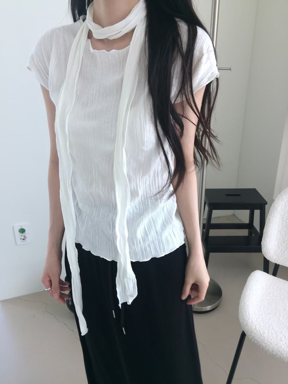 SALT.B/BREADY東大門直郵女士新品推薦時尚職業T恤含脖帶SALT.B/BREADYT恤