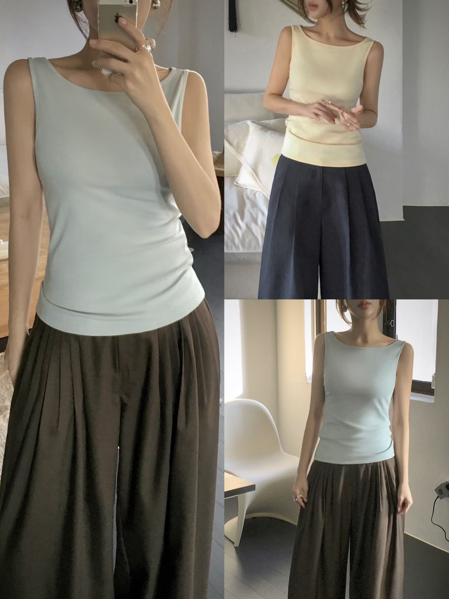 LUNE東大門實拍女士新品26春夏推薦休閑職業吊帶背心無袖LUNE吊帶/背心