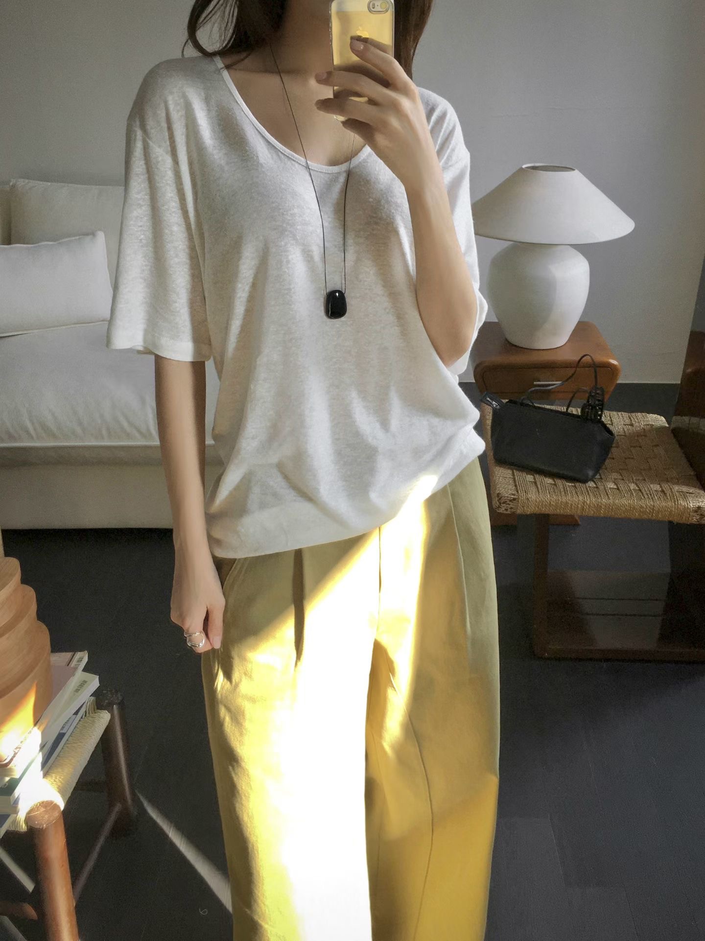 LUNE韓國代購女士新款26春夏職業熱賣時尚推薦真品休閑T恤LUNET恤圖色1