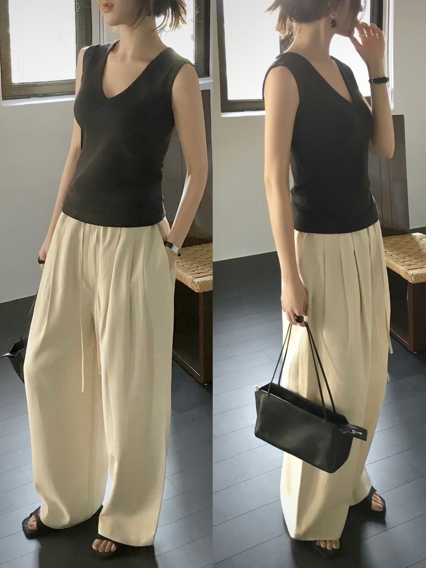 LUNE東大門直郵女裝新款休閑26春夏人氣時尚吊帶背心V領無袖LUNE吊帶/背心