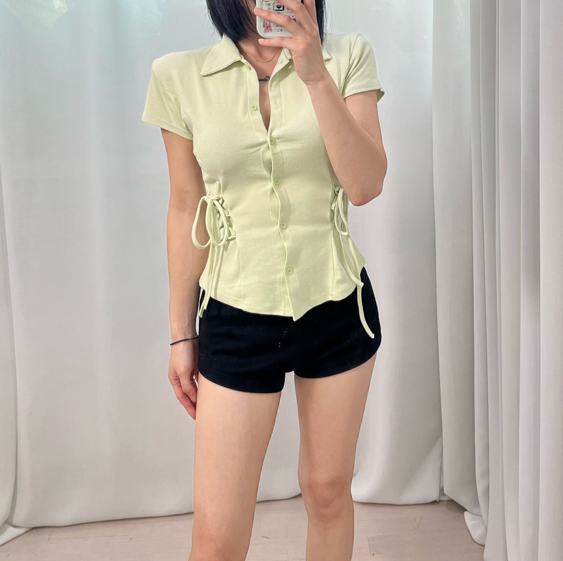 BOY MEET GIRL-T東大門實拍女士新款26春夏襯衫蕾絲衫BOY MEET GIRL-T襯衫/蕾絲衫圖色1