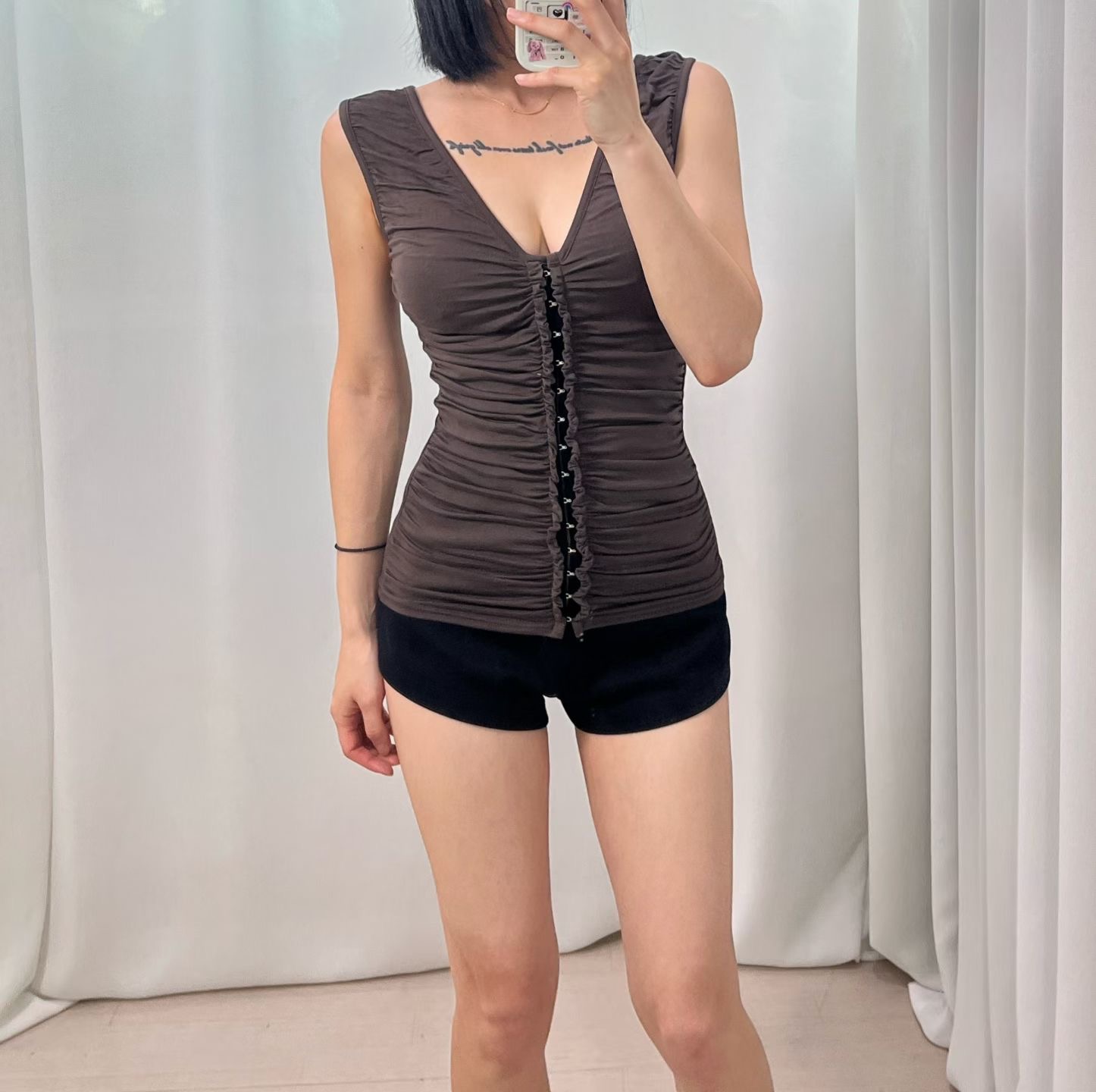 BOY MEET GIRL-T東大門直郵女裝新品人氣休閑吊帶背心BOY MEET GIRL-T吊帶/背心