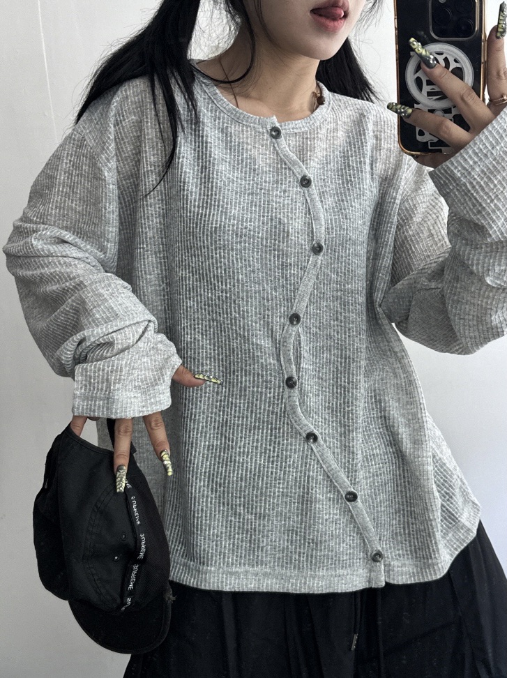 KALEIDOSCOPE韓國代購女裝新品推薦針織衫男女同款開衫條紋KALEIDOSCOPE針織衫