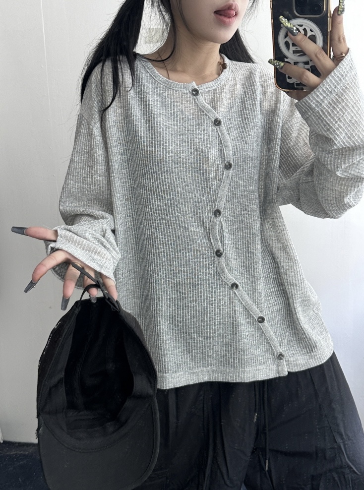 KALEIDOSCOPE韓國代購女裝新品推薦針織衫男女同款開衫條紋KALEIDOSCOPE針織衫
