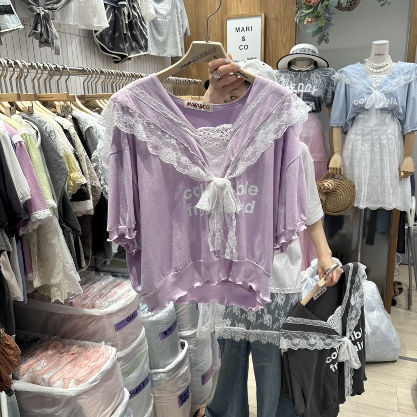 MARI CO東大門實拍韓國女士新品推薦26夏季人氣熱賣時尚T恤MARI COT恤圖色2
