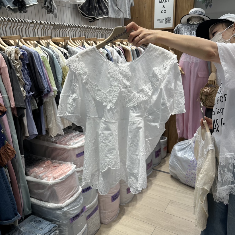 MARI CO韓國直郵實拍女士新款人氣26夏季推薦襯衫蕾絲衫MARI CO襯衫/蕾絲衫圖色2