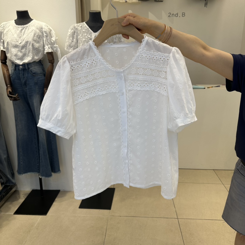 2nd B-S韓國直郵女士新款26夏季熱賣推薦人氣襯衫蕾絲衫2nd B-S襯衫/蕾絲衫