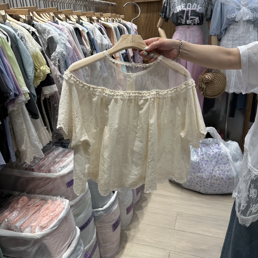 MARI CO韓國代購女裝新品推薦人氣熱賣襯衫蕾絲衫網眼開衫MARI CO襯衫/蕾絲衫