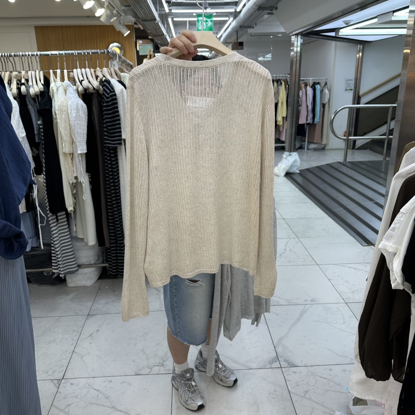 FLYFLY/LULULALLA/LIVE韓國直郵女士新品26夏季針織衫棉質開衫羅紋FLYFLY/LULULALLA/LIVE針織衫