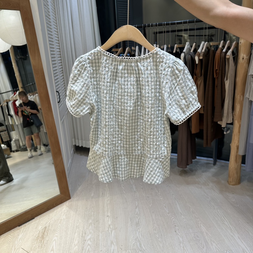 COPINER韓國直郵女裝新品26夏季推薦人氣休閑時尚襯衫蕾絲衫COPINER襯衫/蕾絲衫