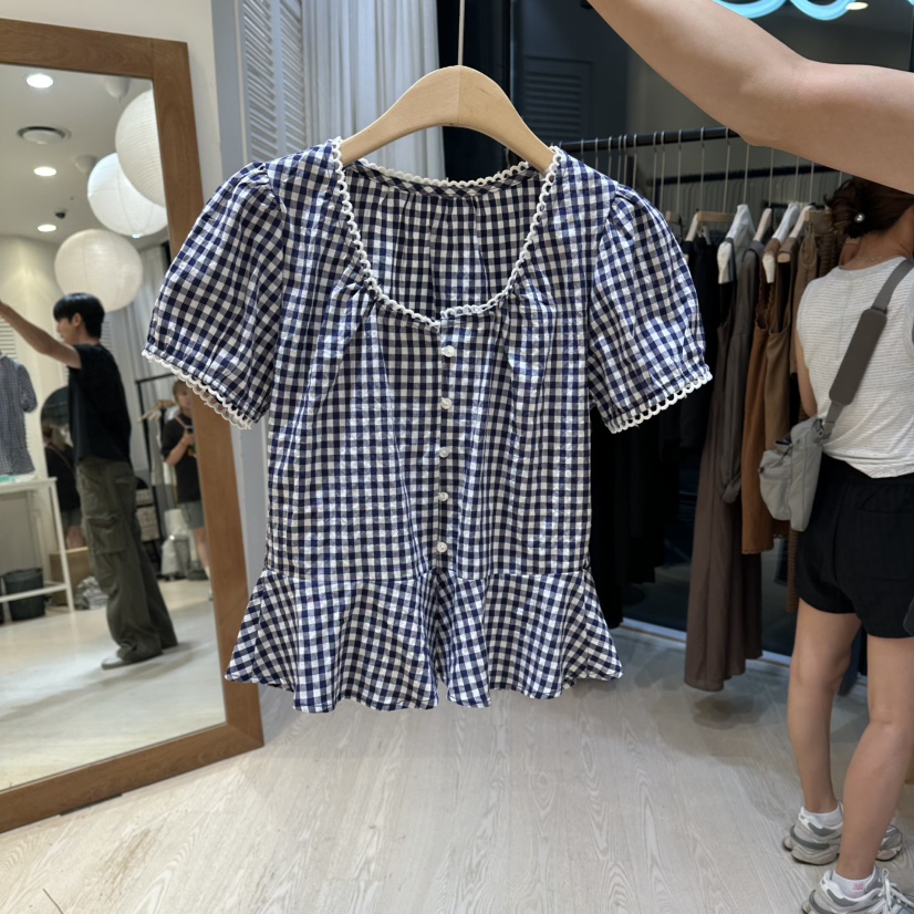 COPINER韓國直郵女裝新品26夏季推薦人氣休閑時尚襯衫蕾絲衫COPINER襯衫/蕾絲衫