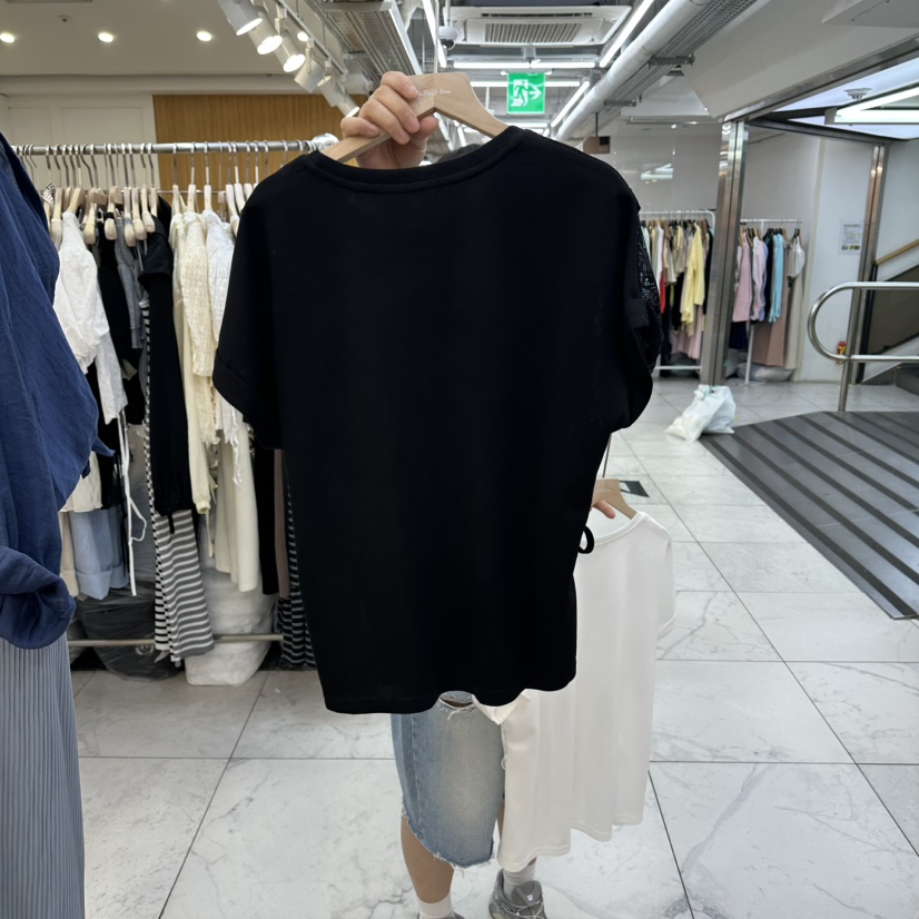 FLYFLY/LULULALLA/LIVE韓國直郵女士新品推薦休閑T恤蕾絲FLYFLY/LULULALLA/LIVET恤