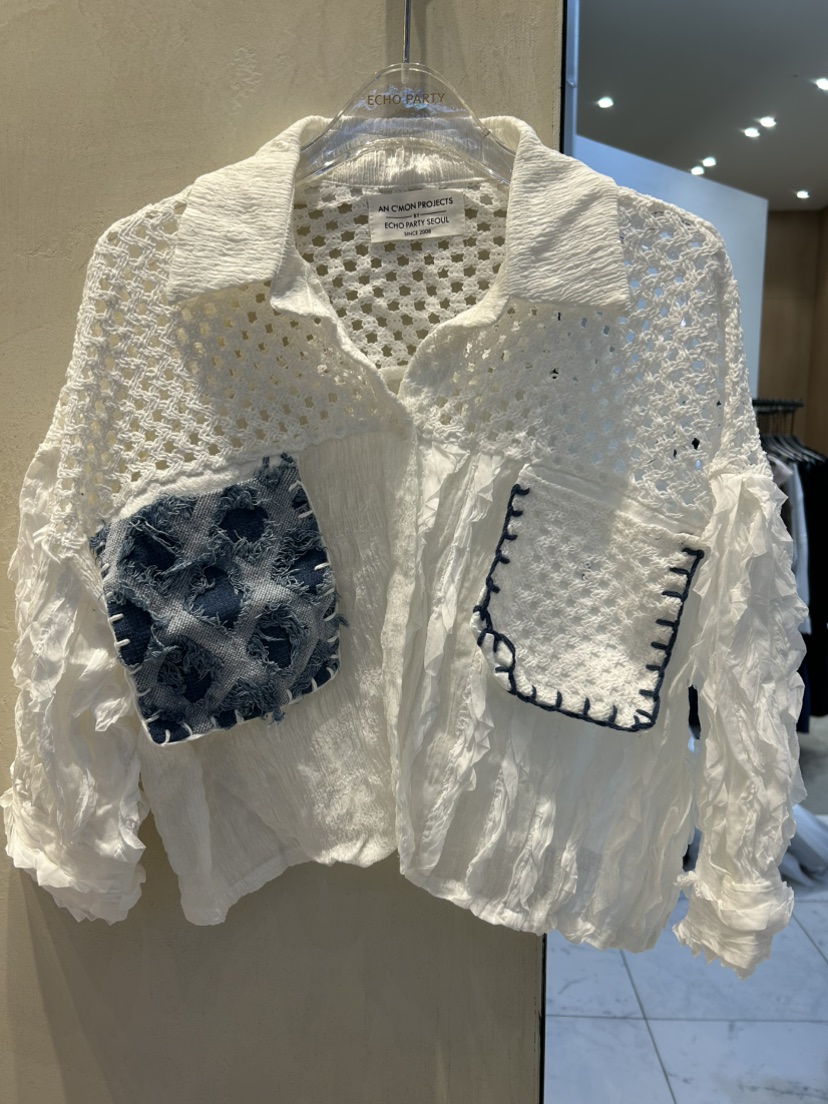 ECHOPARTY韓國直郵女士新款熱賣時尚推薦真品襯衫蕾絲衫寬松ECHOPARTY襯衫/蕾絲衫圖色2