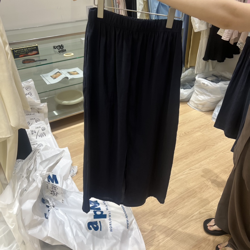 HAUS-A韓國直郵女裝新款時尚熱賣人氣休閑26夏季長裙絲綢緞帶HAUSWOMEN長裙圖色2