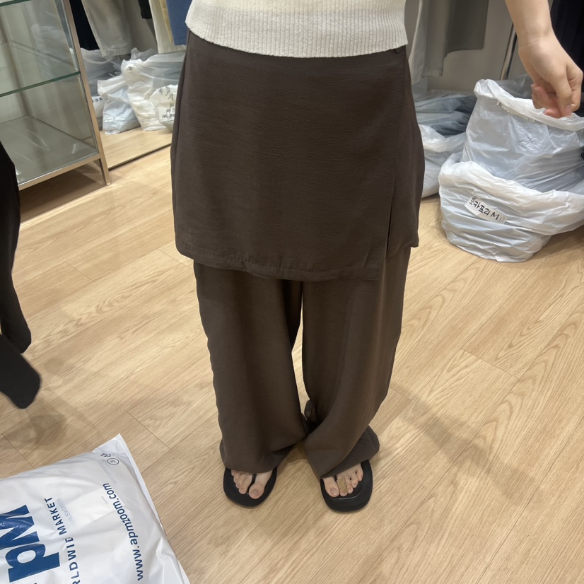 HAUS-A東大門直郵女裝新品真品推薦休閑人氣26春夏裙褲疊穿HAUSWOMEN裙褲圖色1