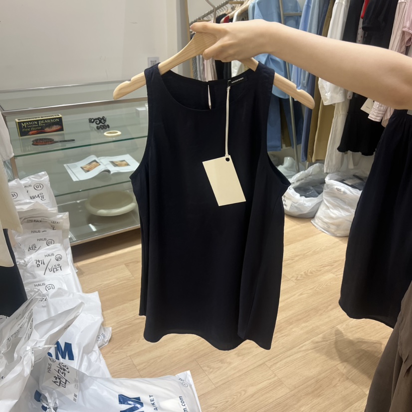 HAUS-A東大門直郵女士新品熱賣推薦休閑吊帶背心絲綢無袖HAUSWOMEN吊帶/背心圖色1
