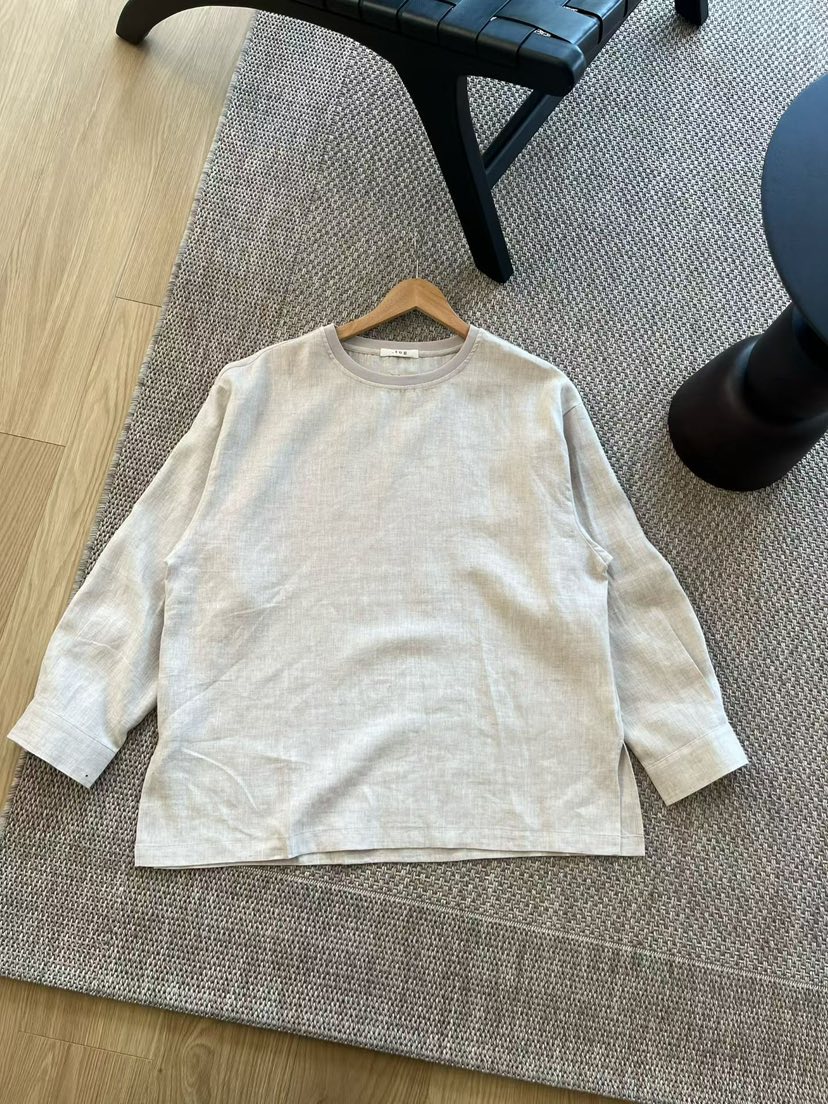 TUG韓國直郵女裝新品人氣熱賣時尚26春夏推薦長袖T恤亞麻TUG長袖T恤圖色2