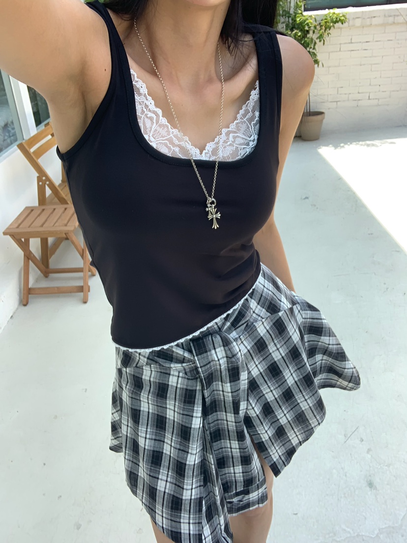 BADCALM東大門代購女裝新款推薦熱賣休閑吊帶背心柔軟無袖BADCALM吊帶/背心圖色2