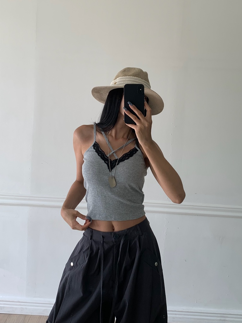 BADCALM東大門實拍女士新款職業26春夏真品吊帶背心雙面無袖BADCALM吊帶/背心圖色2