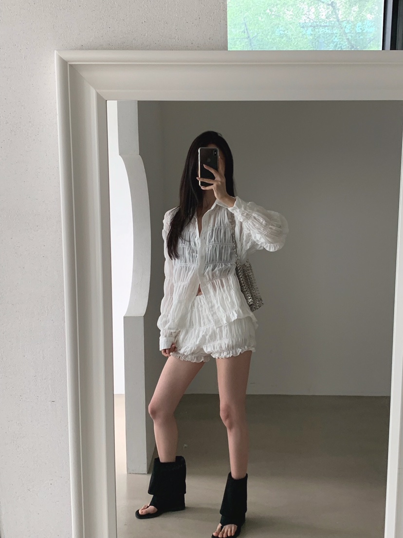 VERANDA韓國直郵女裝新款熱賣時尚休閑人氣推薦襯衫蕾絲衫VERANDA襯衫/蕾絲衫