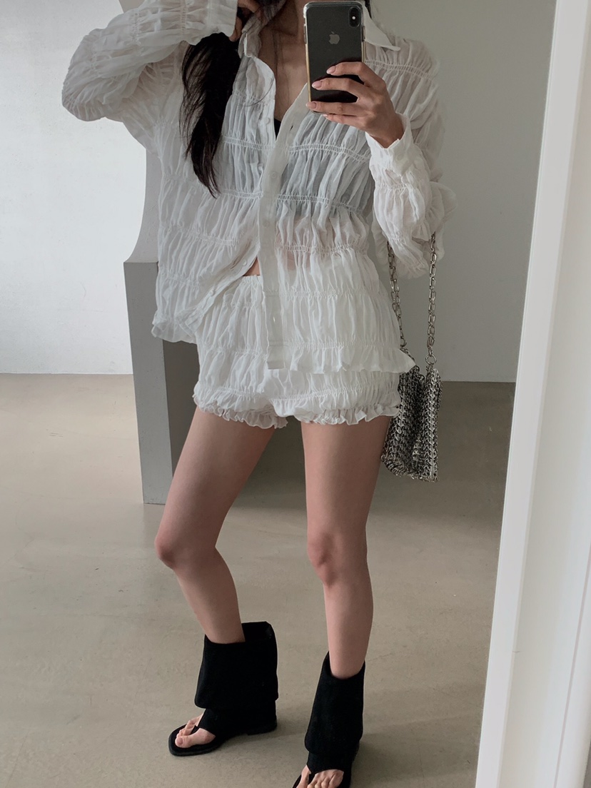 VERANDA韓國直郵女裝新款熱賣時尚休閑人氣推薦襯衫蕾絲衫VERANDA襯衫/蕾絲衫