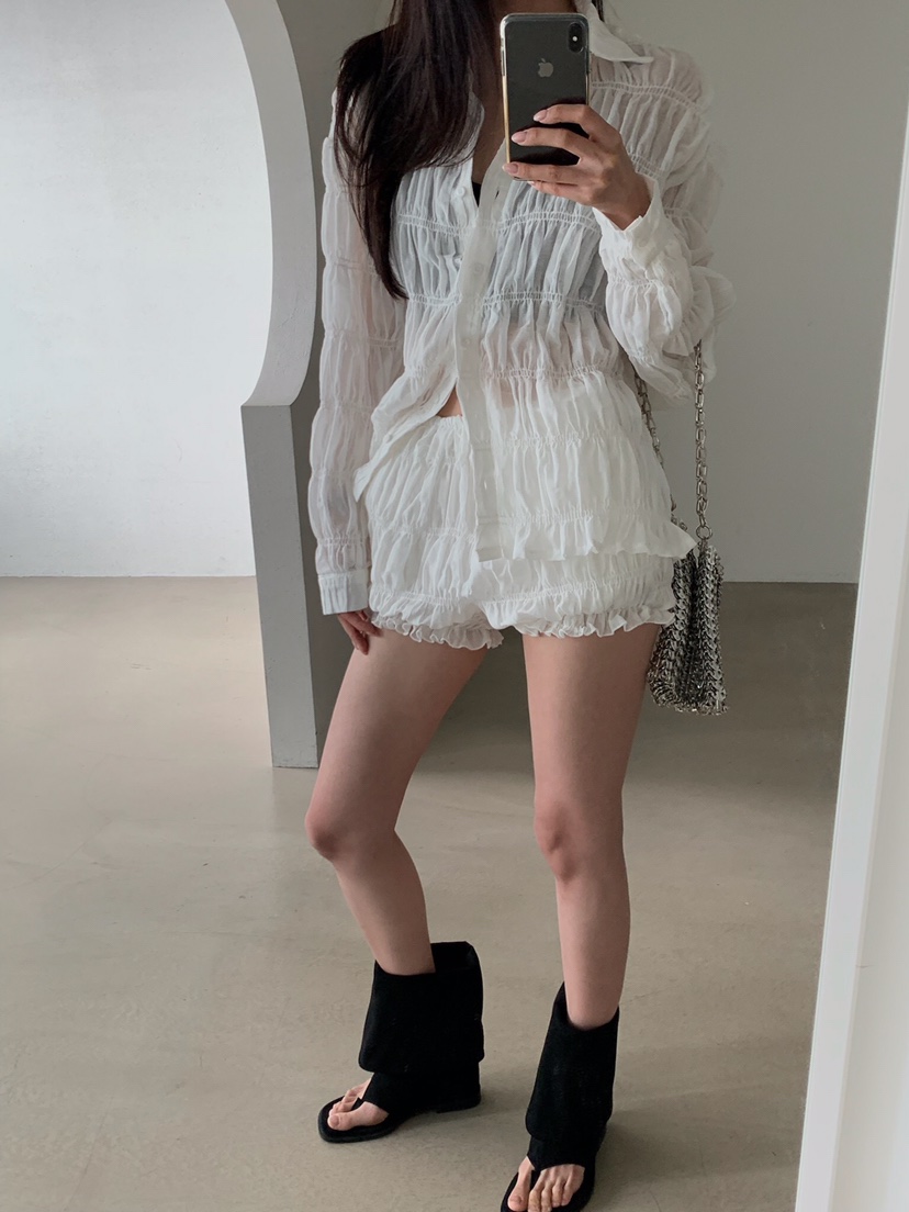 VERANDA韓國直郵女裝新款熱賣時尚休閑人氣推薦襯衫蕾絲衫VERANDA襯衫/蕾絲衫