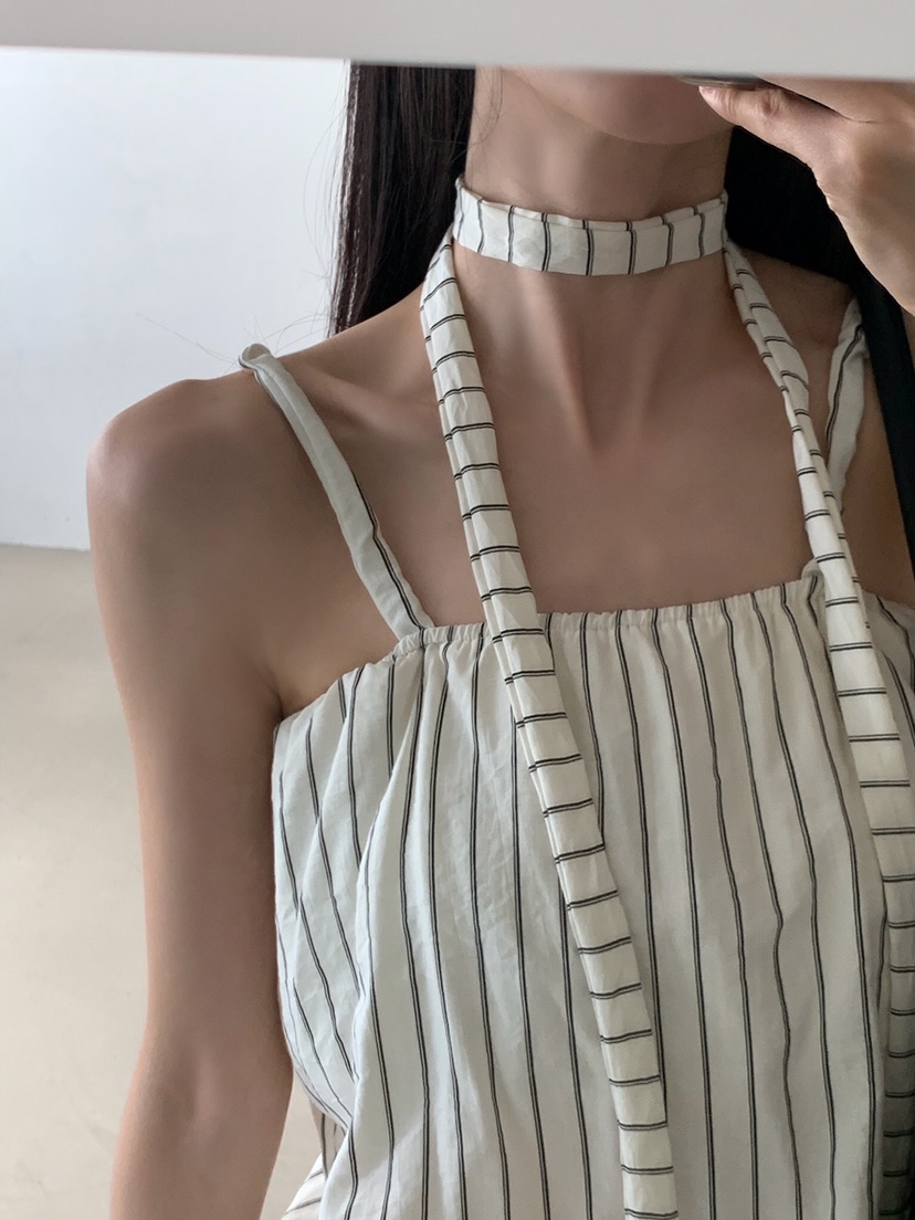 VERANDA韓國直郵實拍女裝新品推薦26夏季休閑吊帶背心含脖帶VERANDA吊帶/背心