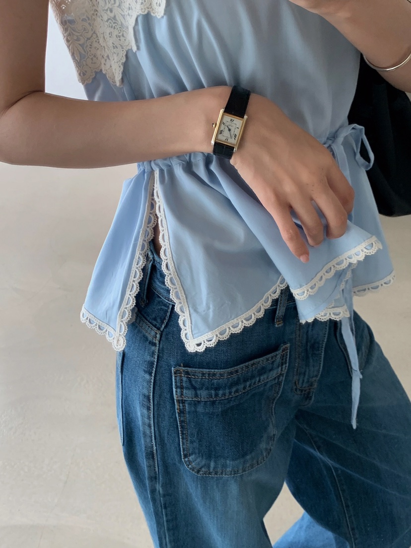 VERANDA韓國直郵女士新品推薦人氣26夏季休閑吊帶背心蕾絲VERANDA吊帶/背心