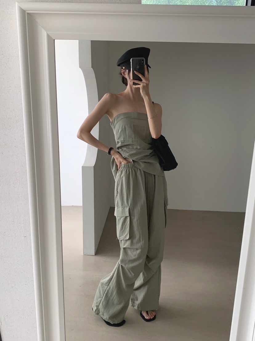 VERANDA韓國直郵女裝新品推薦時尚26夏季熱賣吊帶背心拉鏈VERANDA吊帶/背心