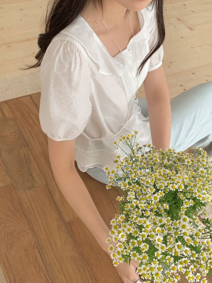CRONG韓國直郵實拍女裝新品熱賣休閑時尚推薦26夏季襯衫蕾絲衫CRONG襯衫/蕾絲衫