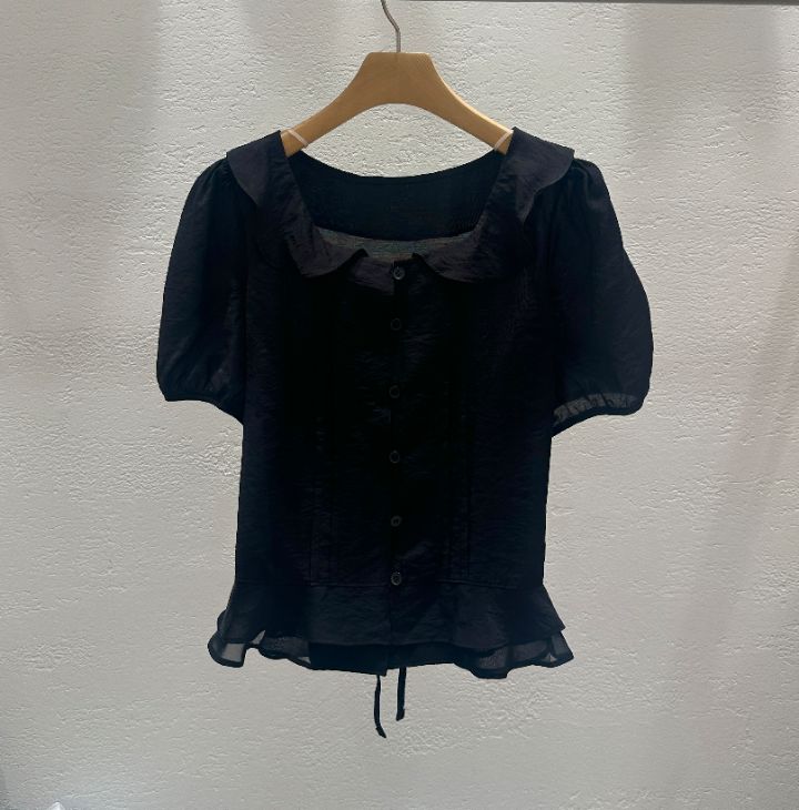 CRONG韓國直郵實拍女裝新品熱賣休閑時尚推薦26夏季襯衫蕾絲衫CRONG襯衫/蕾絲衫圖色3
