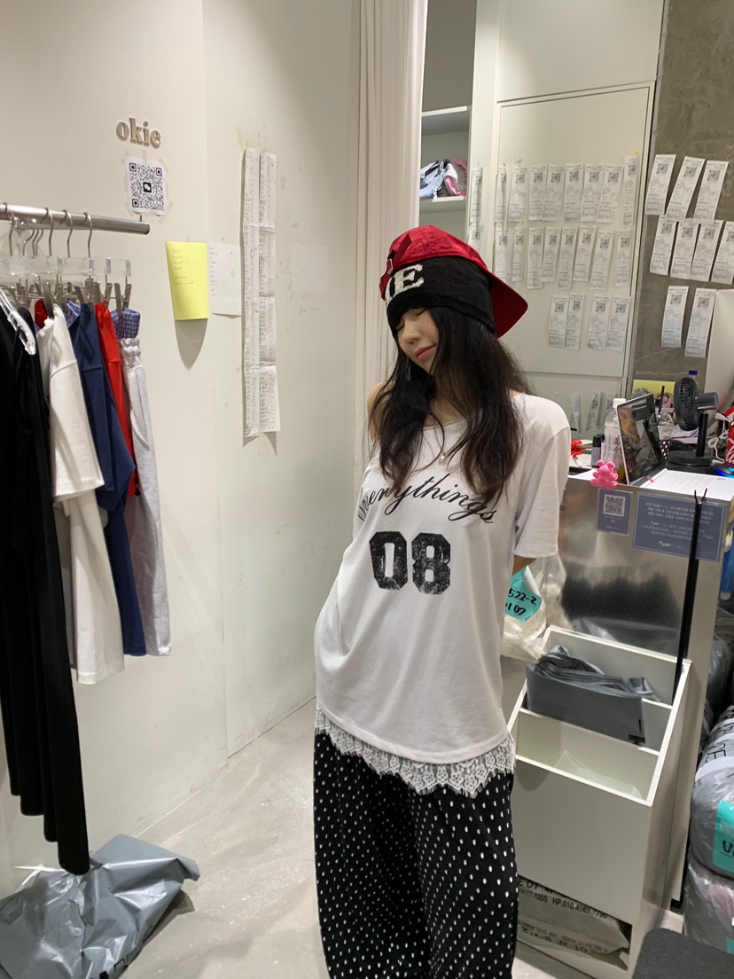 OKIE韓國直郵女士新品休閑熱賣推薦26夏季時尚人氣T恤OKIET恤