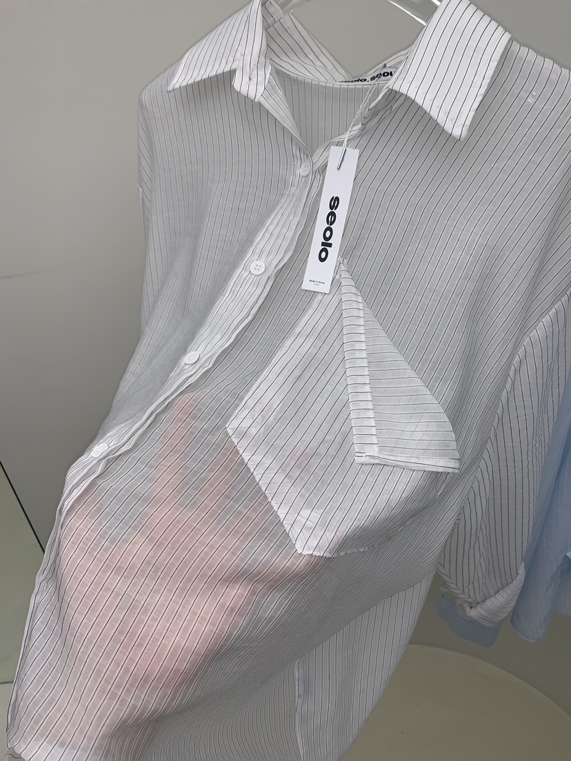 SEOLO韓國直郵女裝新款熱賣推薦26夏季人氣襯衫蕾絲衫雙口袋Seolo seoul襯衫/蕾絲衫