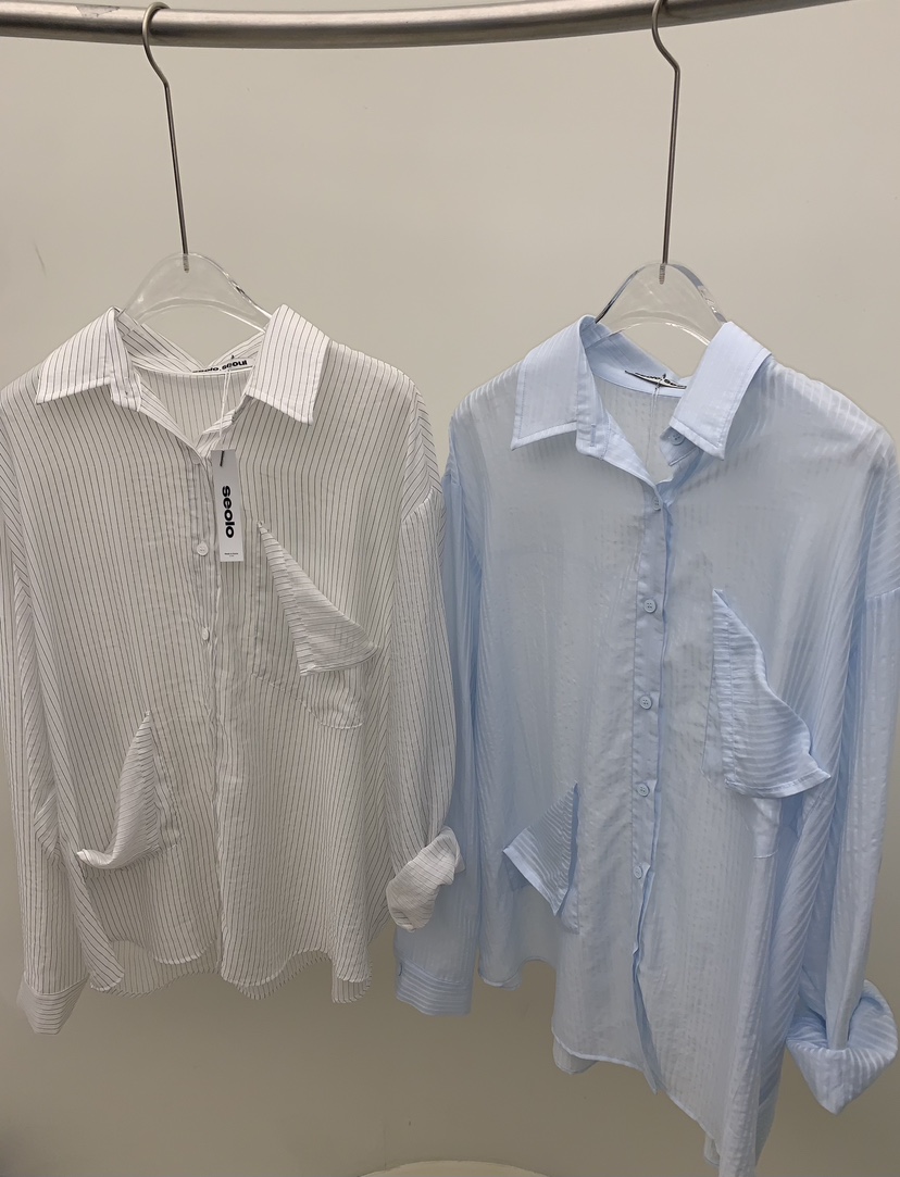 SEOLO韓國直郵女裝新款熱賣推薦26夏季人氣襯衫蕾絲衫雙口袋Seolo seoul襯衫/蕾絲衫