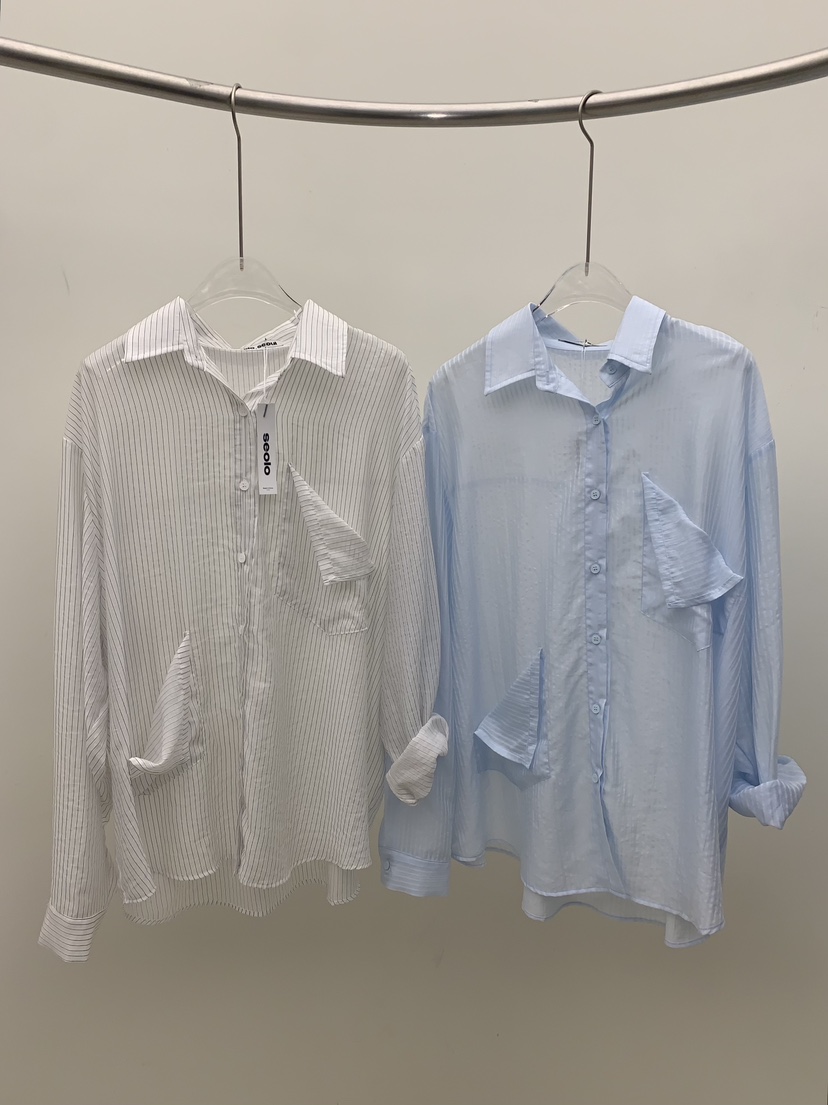 SEOLO韓國直郵女裝新款熱賣推薦26夏季人氣襯衫蕾絲衫雙口袋Seolo seoul襯衫/蕾絲衫