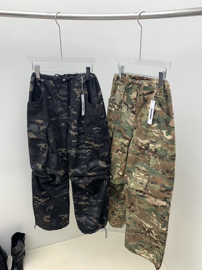 SEOLO韓國直郵女士新款時尚人氣熱賣休閑推薦26夏季休閑褲迷彩Seolo seoul休閑褲