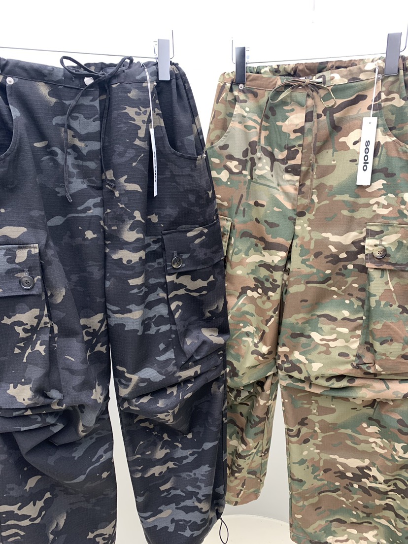 SEOLO韓國直郵女士新款時尚人氣熱賣休閑推薦26夏季休閑褲迷彩Seolo seoul休閑褲