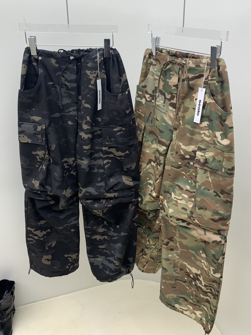 SEOLO韓國直郵女士新款時尚人氣熱賣休閑推薦26夏季休閑褲迷彩Seolo seoul休閑褲