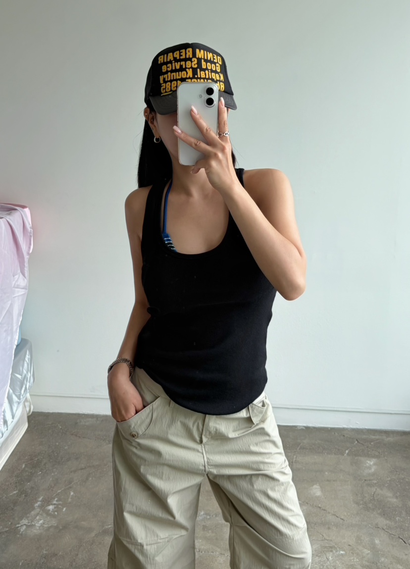 BYRING韓國代購女裝新品人氣26夏季熱賣休閑吊帶背心無袖BYRING吊帶/背心圖色4
