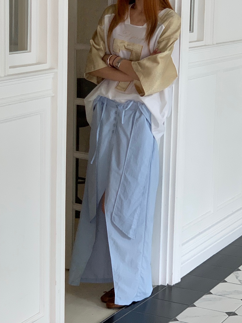ZEROZERO韓國代購女裝新品人氣休閑推薦26夏季熱賣長裙開衩ZEROZERO長裙圖色2