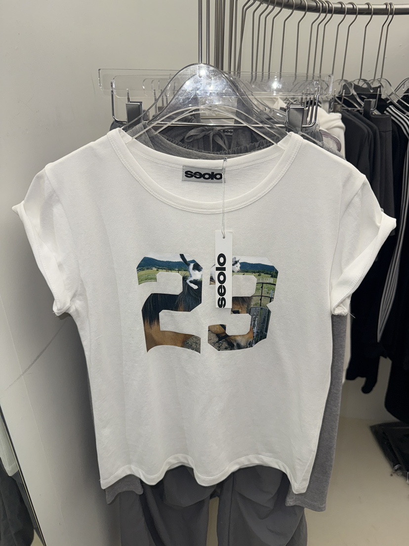 SEOLO韓國直郵女裝新品26夏季熱賣推薦人氣休閑時尚T恤Seolo seoulT恤圖色3