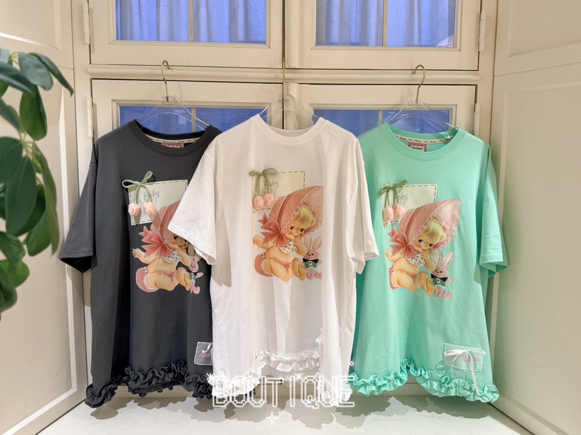 BOUTIQUE-L韓國東大門代購女裝新品時尚人氣熱賣26夏季T恤BOUTIQUE-LT恤