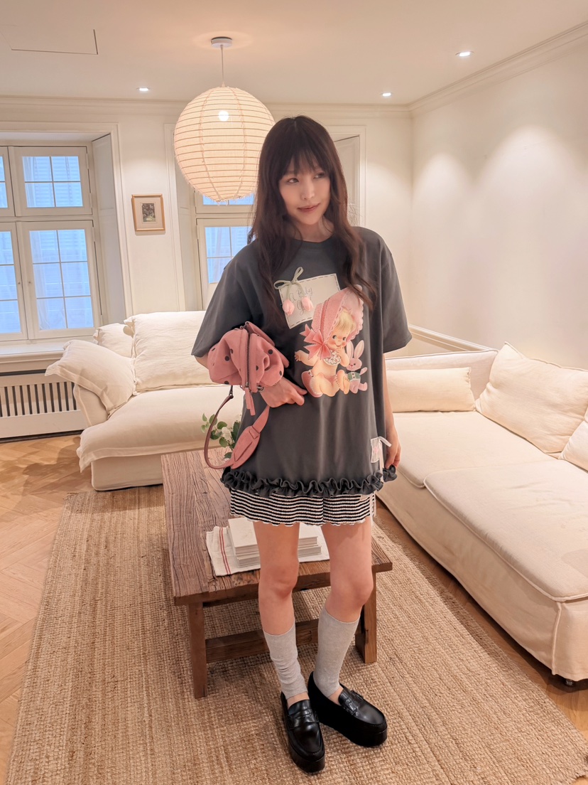BOUTIQUE-L韓國東大門代購女裝新品時尚人氣熱賣26夏季T恤BOUTIQUE-LT恤