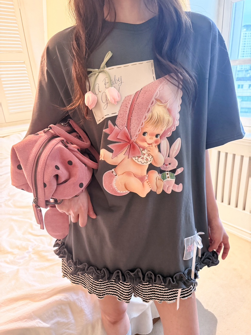 BOUTIQUE-L韓國東大門代購女裝新品時尚人氣熱賣26夏季T恤BOUTIQUE-LT恤