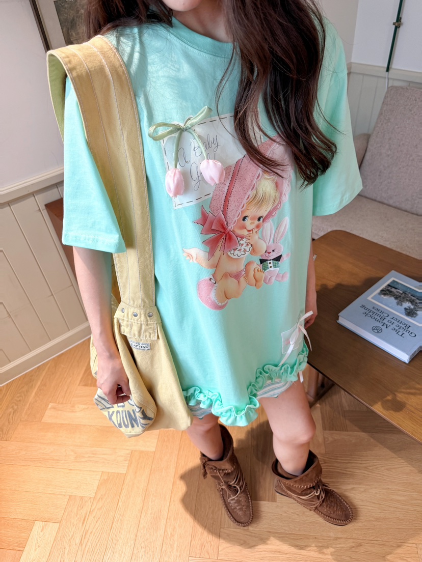BOUTIQUE-L韓國東大門代購女裝新品時尚人氣熱賣26夏季T恤BOUTIQUE-LT恤