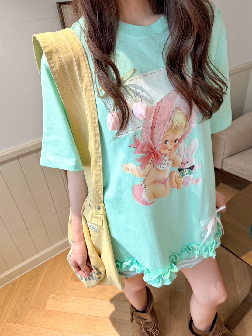 BOUTIQUE-L韓國東大門代購女裝新品時尚人氣熱賣26夏季T恤BOUTIQUE-LT恤